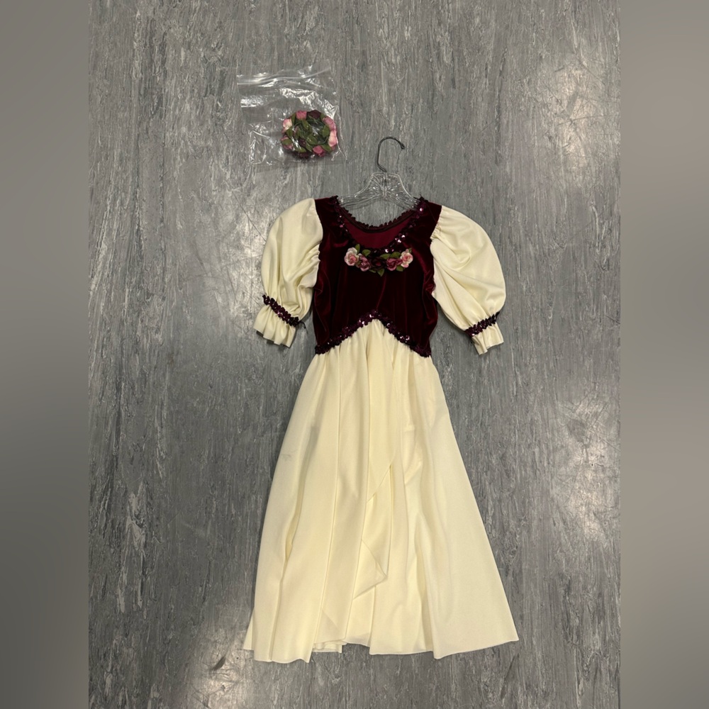 Ballet flower and Shakespeare inspired costume small adult hair piece included